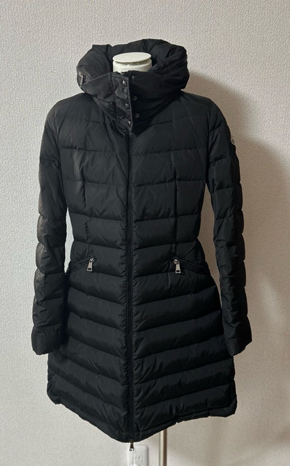 C00202   MONCLER 黒 ダウン　フラメッテ　サイズ1